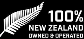 Proudly 100% NZ owned and operated logo